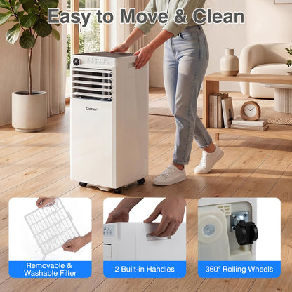 7000/9000 BTU Portable Air Conditioner 3 in 1 Cooling Unit with Fan and Dehumidifier