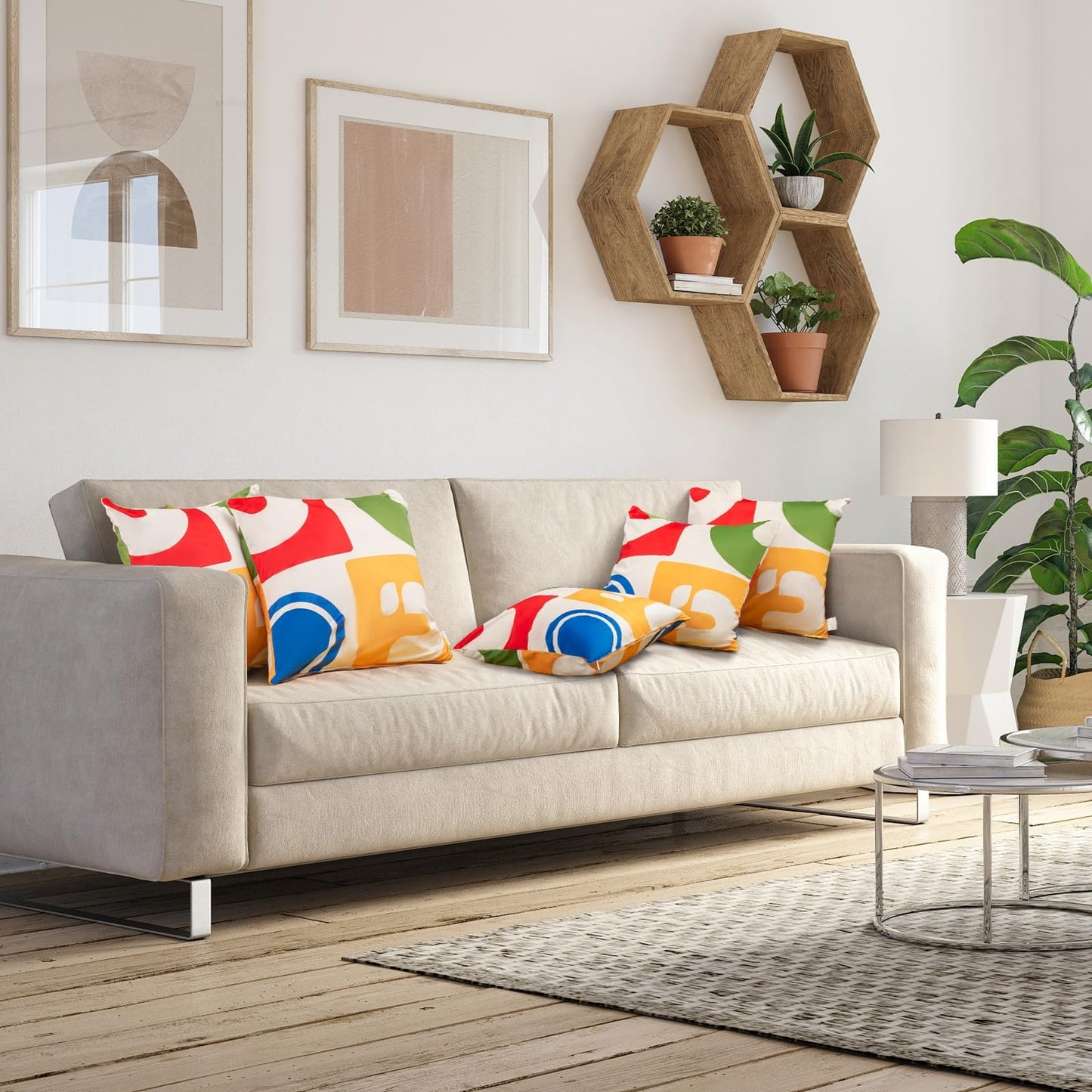 Soft Velvet Covered Decorative Throw Pillow Set of 4