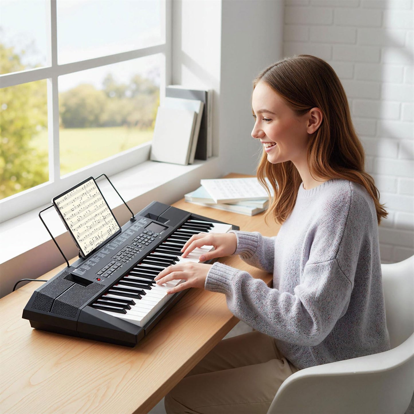 54 Key Keyboard Piano, Portable Digital Piano with 200 Rhythms