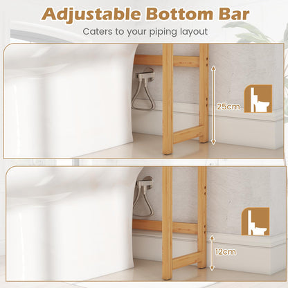 Over Toilet Storage Unit with 5 Position Shelves