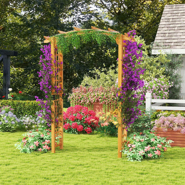 229cm Wooden Trellis Pergola Arbour for Party Wedding Backyard Patio