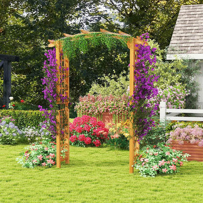 229cm Wooden Trellis Pergola Arbour for Party Wedding Backyard Patio