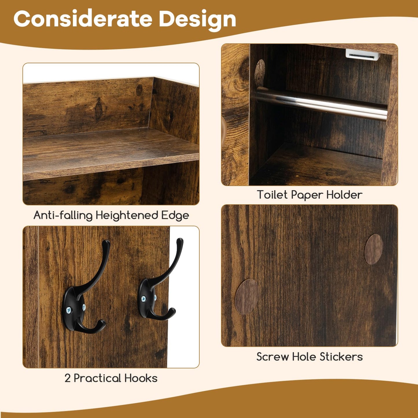 Over The Toilet Storage Cabinet Farmhouse Bathroom Organizer Toilet Rack