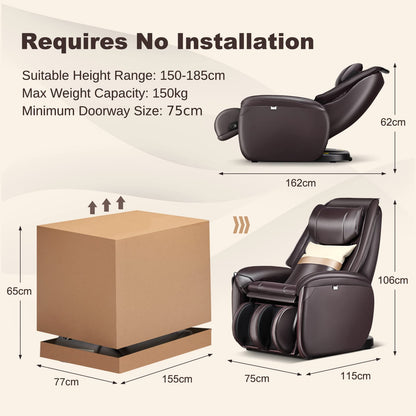 3D Zero Gravity Massage Chair with Full Body Massage and Back Heater