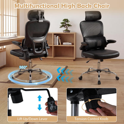 Mesh Office Chair, Ergonomic High Back Swivel Computer Desk Chair