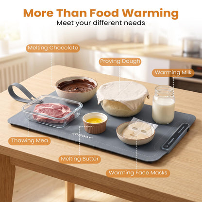 Food Warming Mat 61 x 40 cm with 3-Level Temperature