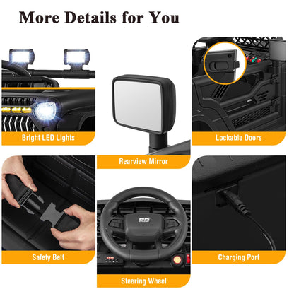 12V Kids Ride on Truck Battery Powered Car with Parental Remote