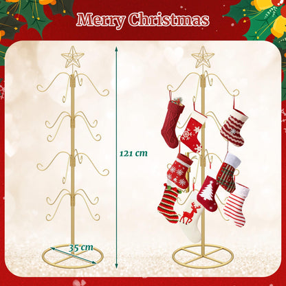 Christmas Stocking Holder Stand, 48” Freestanding Xmas Stocking Hanger Rack