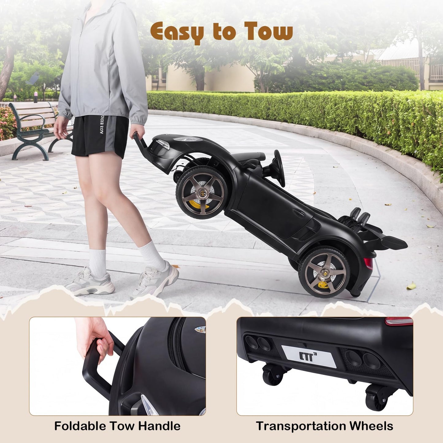 2-Seater Kids Ride on Car, 24V Battery Powered Car