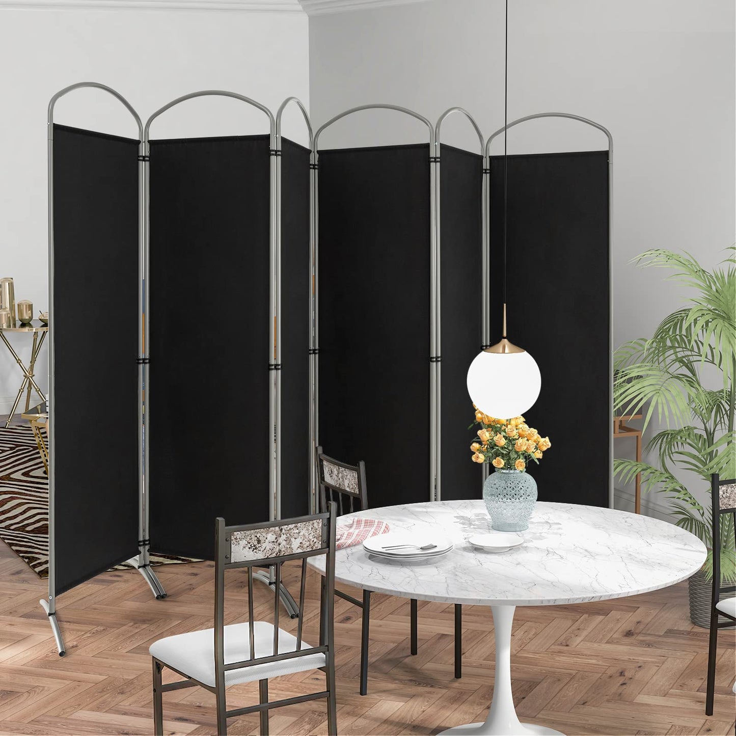 6 Panel Room Divider Freestanding and Folding Design for Home Office