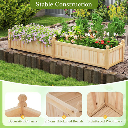 Wooden Planter Box Kit with Non woven Liner