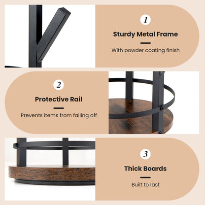 Jewelry Organizer Stand, 360° Rotating Floor Standing Jewelry Storage Rack