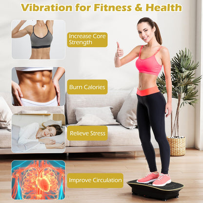 Vibration Plate Exercise Machine for Lymphatic Drainage and Weight Loss with 10 Speed Intensities