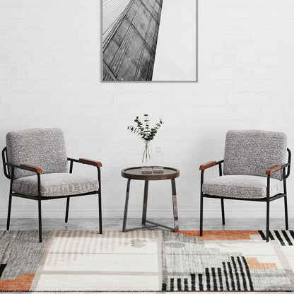 Accent Chair with Back Pillow and Wide Cushioned Seat