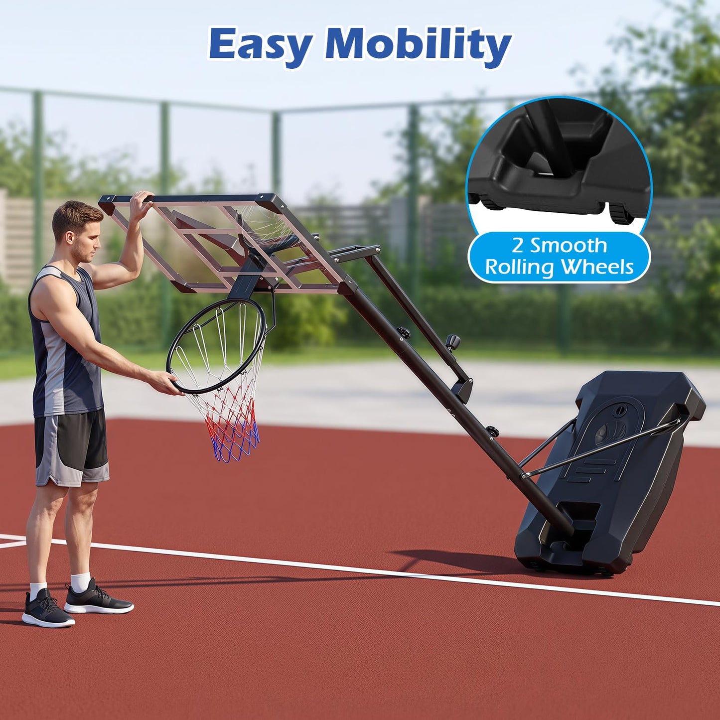 10FT Basketball Hoop and Stand for Kids and Adult