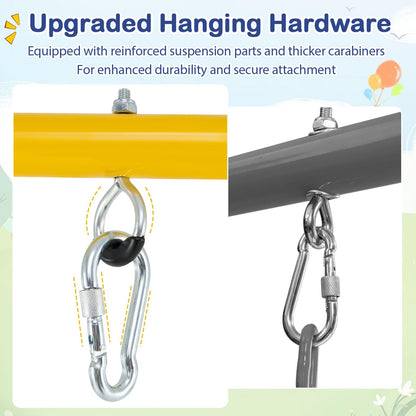 A-Frame Metal Swings Stand with Belt Swing and Nest Swing