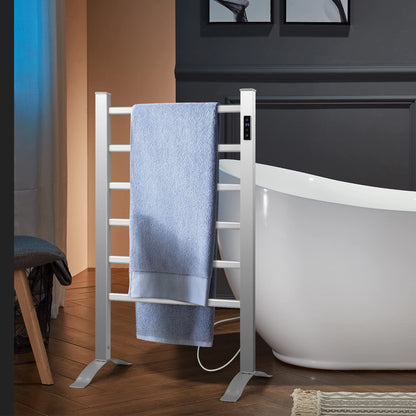 6 Bar Freestanding & Wall Mounted Aluminum Electric Towel Warmer