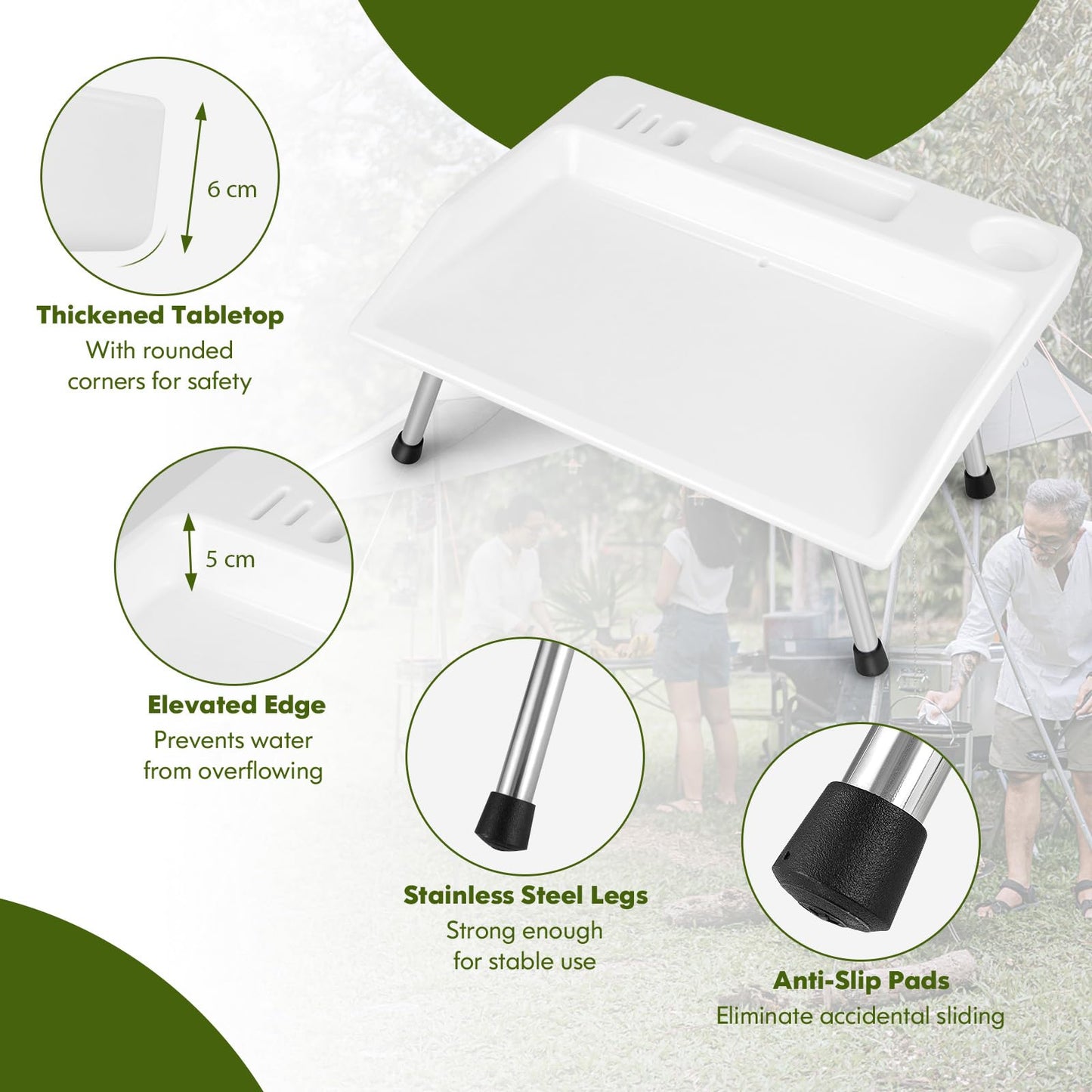 Portable Fish Fillet Table with Drainage Hose