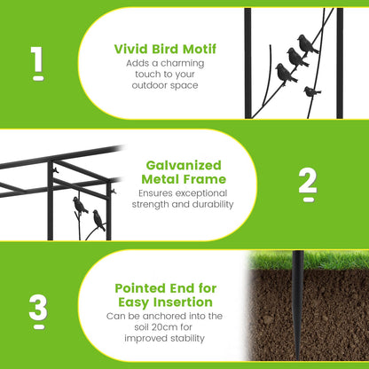 213cm Garden Arbor Feeding Station with Water Bowl and Mesh Tray