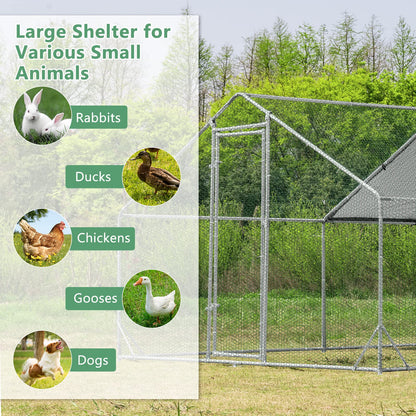 Large Spire Shaped Chicken Coop with Sun Protective Cover