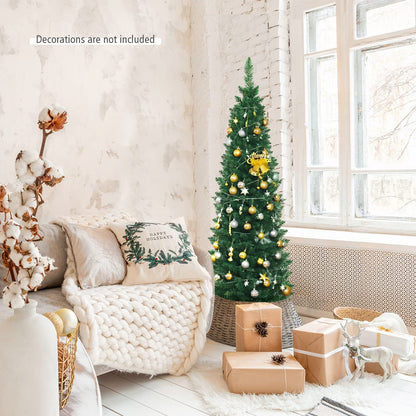 Artificial Christmas Tree, 5FT/6FT/7FT/8FT Green Xmas Trees with Metal Stand