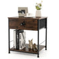 2-tier Nightstand Bedside End Sofa Coffee Table for Bedroom Living Room