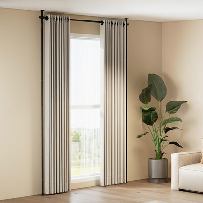 Room Divider Curtain Rod, No Drilling Adjustable Tension Rods Stand for Room Separation