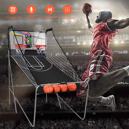 Dual Shot Electronic Foldable Basketball Arcade Game