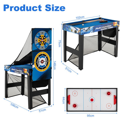 10-in-1 Combo Game Table Set with Storage Bag and Accessories