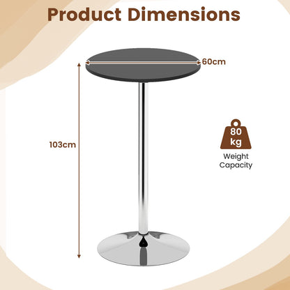 60cm Counter Bistro Pub Tables with Fixed Tabletop for Home Kitchen Café