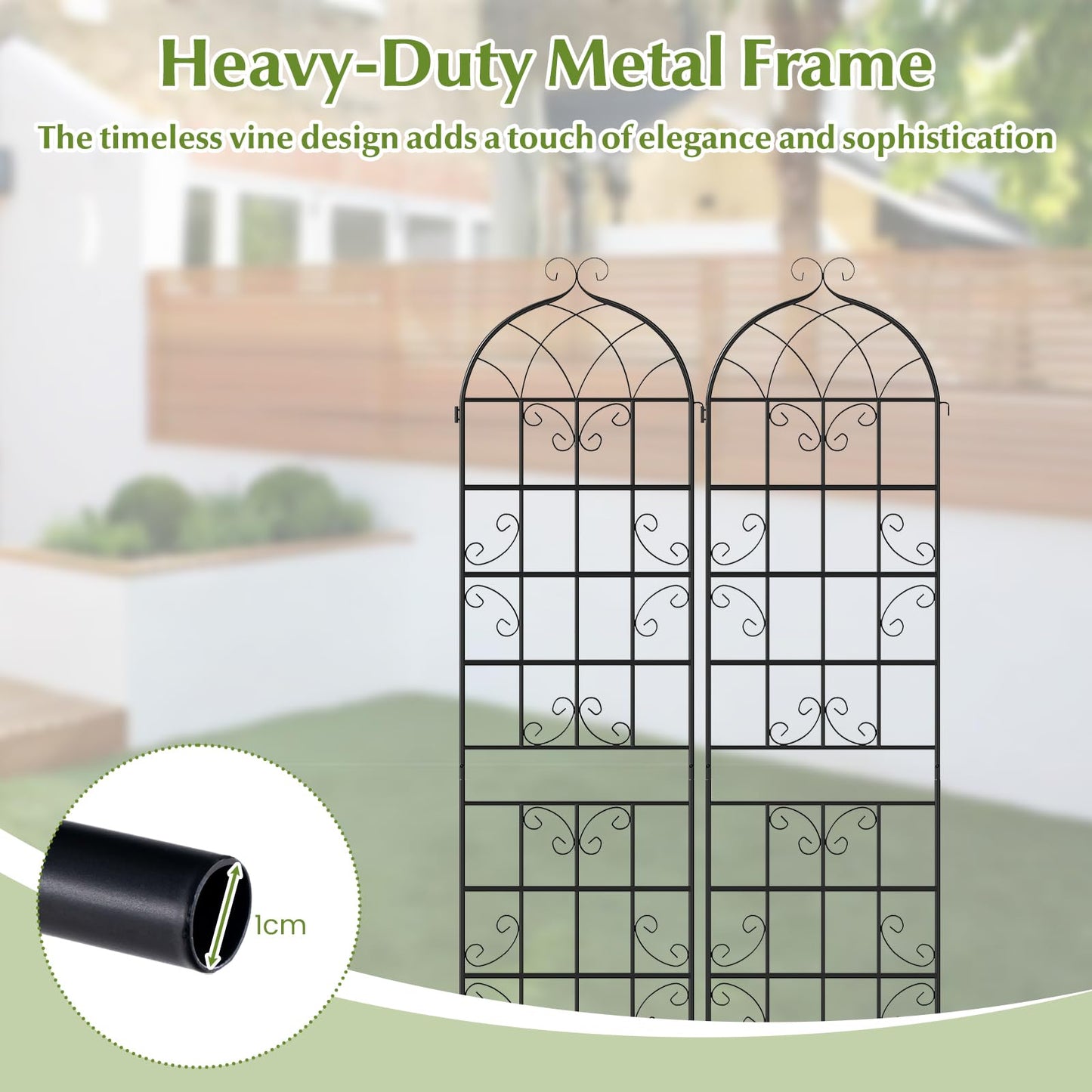 Metal Trellis for Climbing Plants Rose Vines Tomato