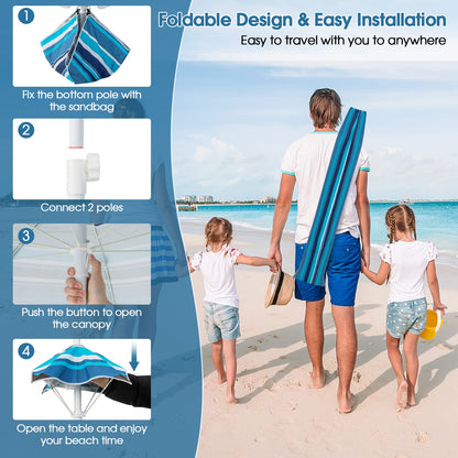 GiantexUK 2M Beach Umbrella