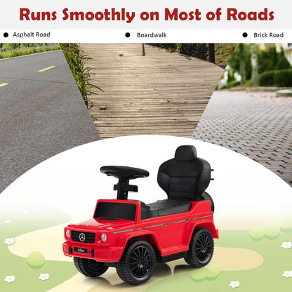 Licensed Mercedes Benz Foot to Floor Slider with Removable Push Handle & Guardrail