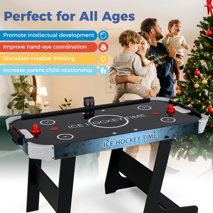 144 CM Foldable Air Hockey Table with 2 Pucks for Kids and Adults