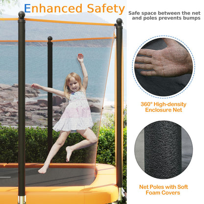 Rectangle Outdoor Trampoline 317 x 255 cm Backyard Trampoline