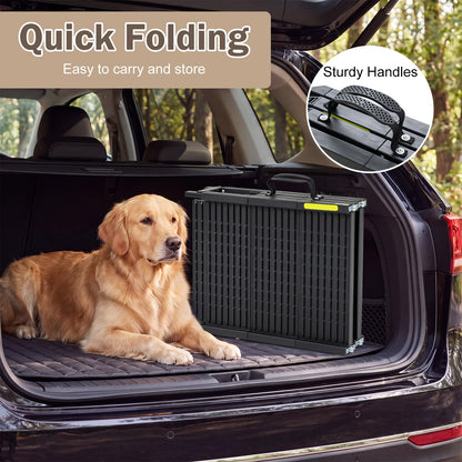 Foldable Dog Ramp, Portable Pet Car Stair with Non-Slip Surface