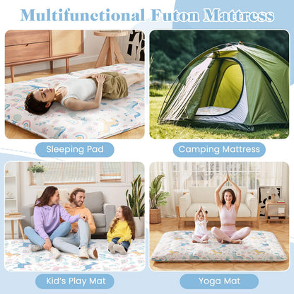 Japanese Floor Mattress with Washable Cover and Carry Bag