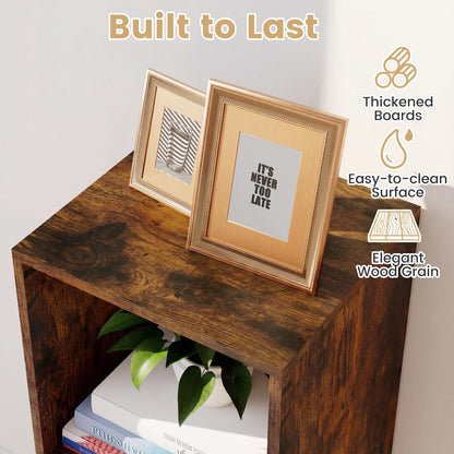 Bookshelf, Modern Vertical Bookcase with Anti-tipping Kits