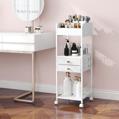 Floor Skincare Organizer Cosmetics Storage Cart with Drawers