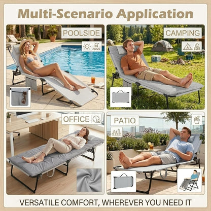 Garden Sunbed Sunbathing Recliner Outdoor Chaise Lounge Chair