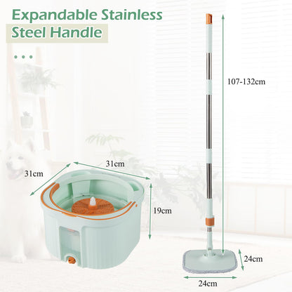 Spin Mop and Bucket Set Separation Dirty and Clean Water System