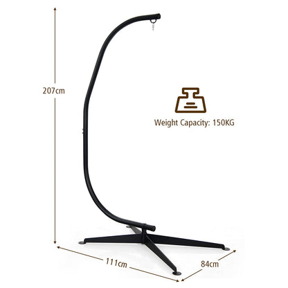 Solid Steel C Hammock Frame Stand Construction