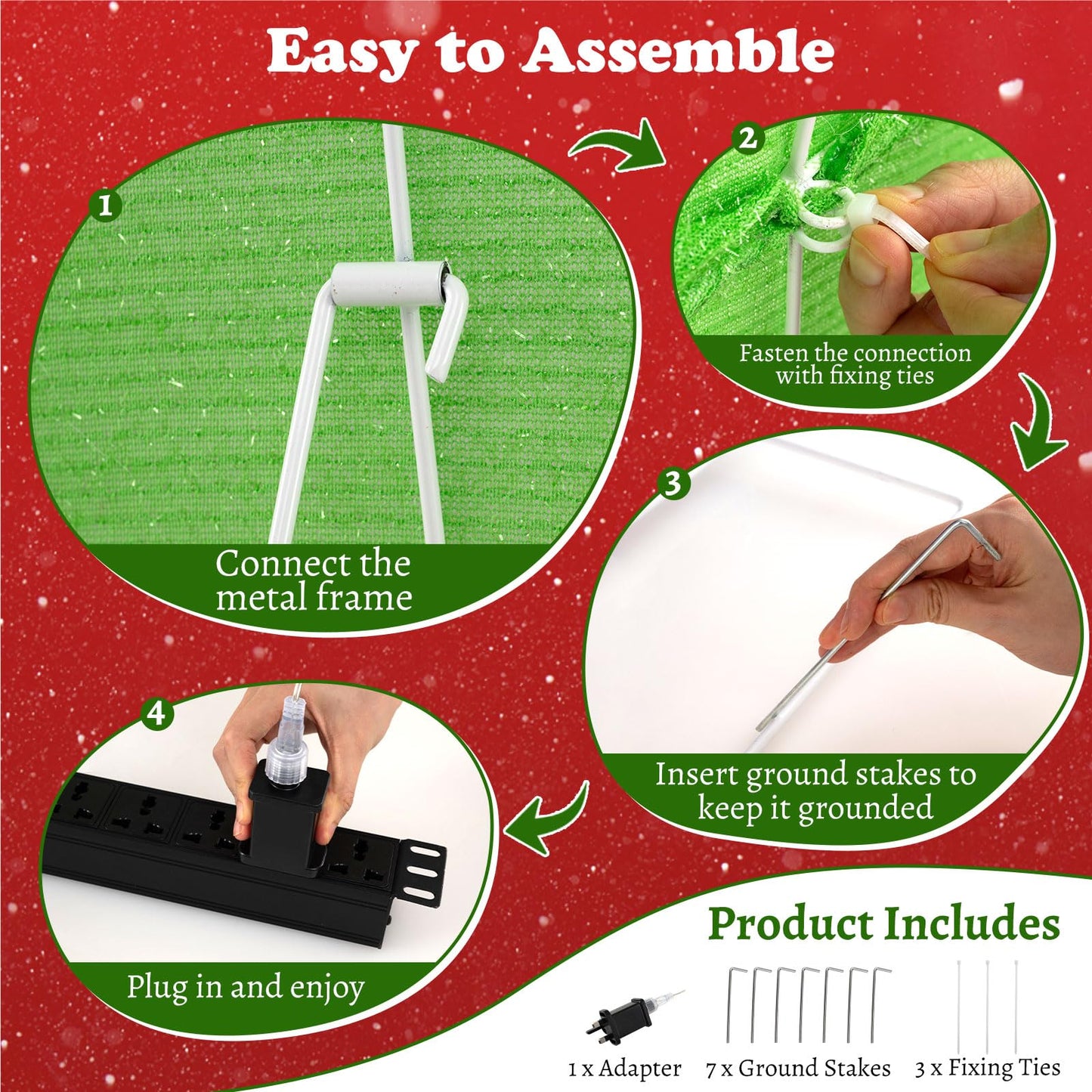 Christmas Nativity Set, Lighted Xmas Holy Family Scene with LED Lights