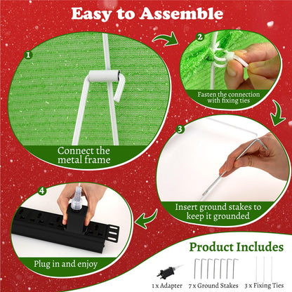 Christmas Nativity Set, Lighted Xmas Holy Family Scene with LED Lights