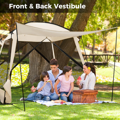 3 x 3m Screen Canopy Tent Large Sun Shade Tent with Vestibule