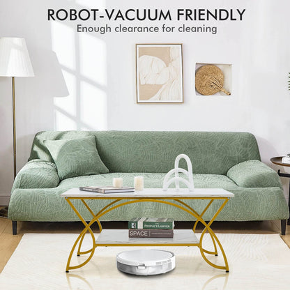 2 Tier Coffee Table with Storage Shelf for Living Room