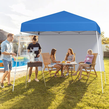 300 x 300 cm Pop up Canopy Tent with 1 Sidewall and Portable Backpack