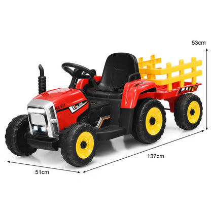 Kids Electric Tractor with Detachable Trailer