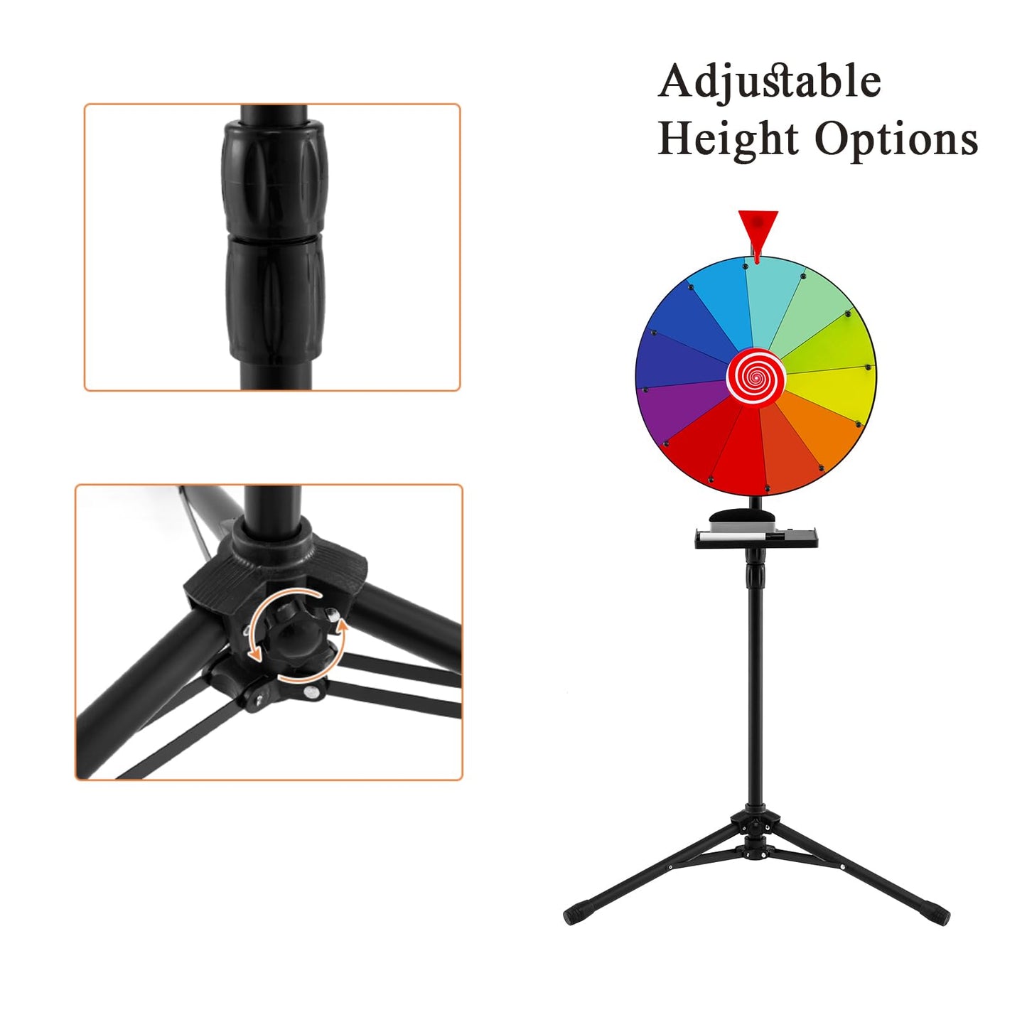 40 cm Prize Wheel with Folding Tripod Floor Stand