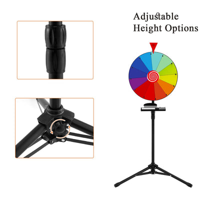 40 cm Prize Wheel with Folding Tripod Floor Stand
